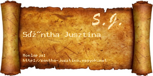 Sántha Jusztina névjegykártya
